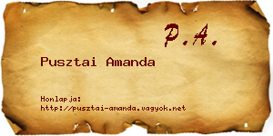 Pusztai Amanda névjegykártya